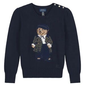 POLO RALPH LAUREN KIDS Bear Jumper (XL) (Adult S)